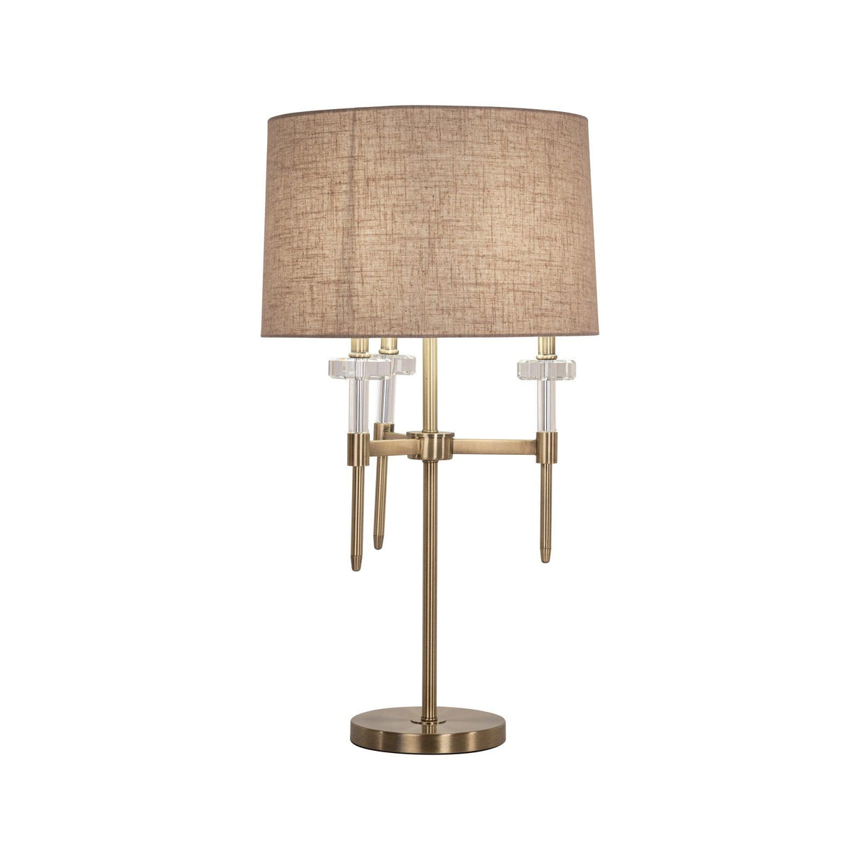 Tischlampe Josie in brushed gold aus Eisen und Kristall, 43x43x79 cm von Richmond Interiors – Produktbild 2
