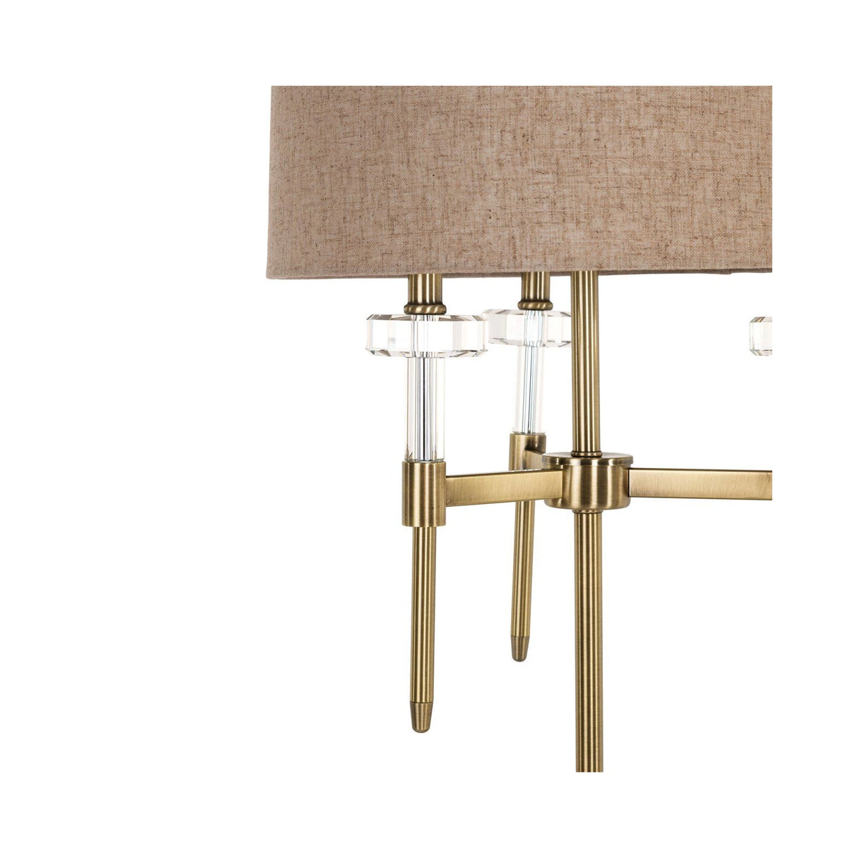Tischlampe Josie in brushed gold aus Eisen und Kristall, 43x43x79 cm von Richmond Interiors – Produktbild 3