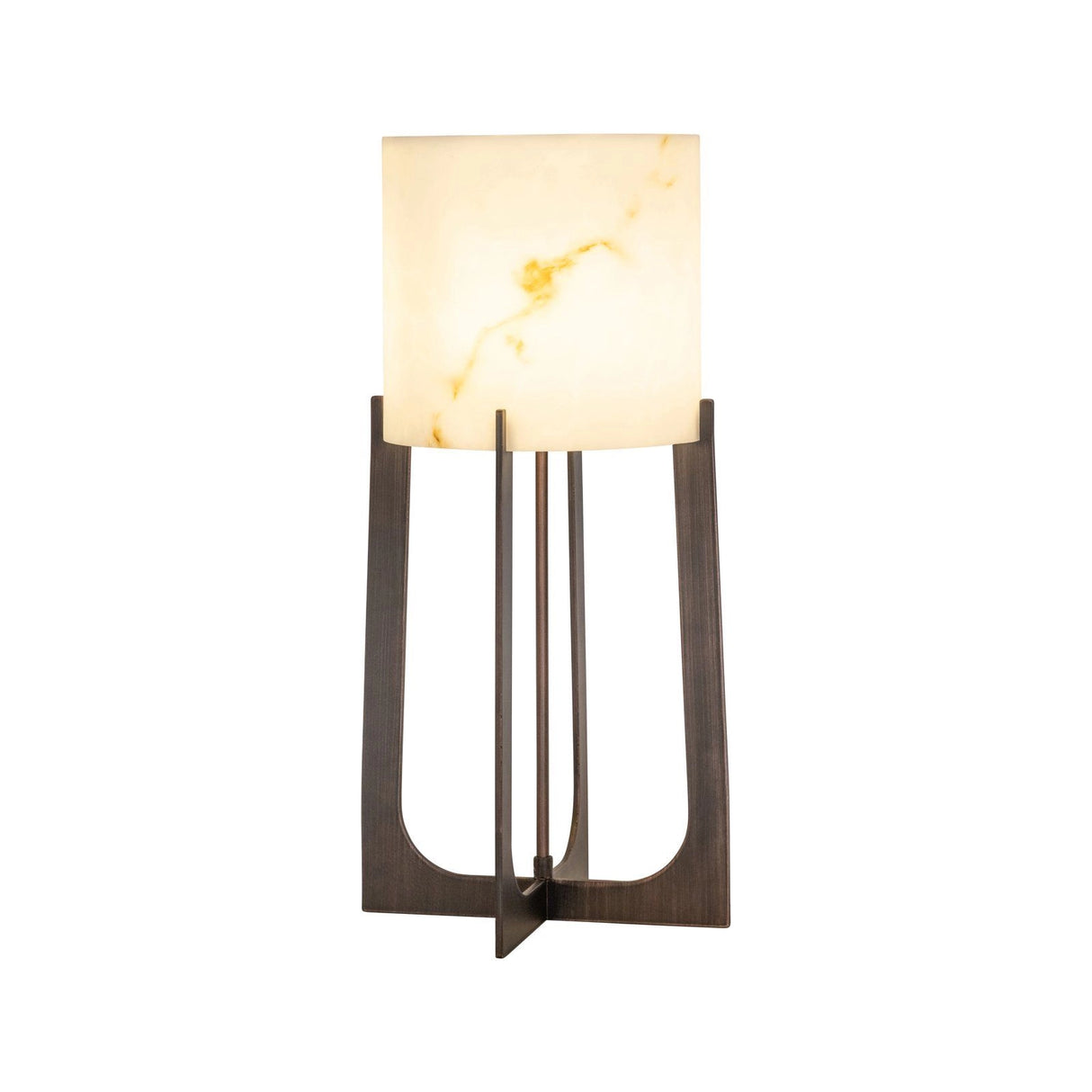 Tischlampe Loura in kupfer aus Eisen und Kunstmarmor, 27,5x27,5x57 cm von Richmond Interiors – Produktbild 2