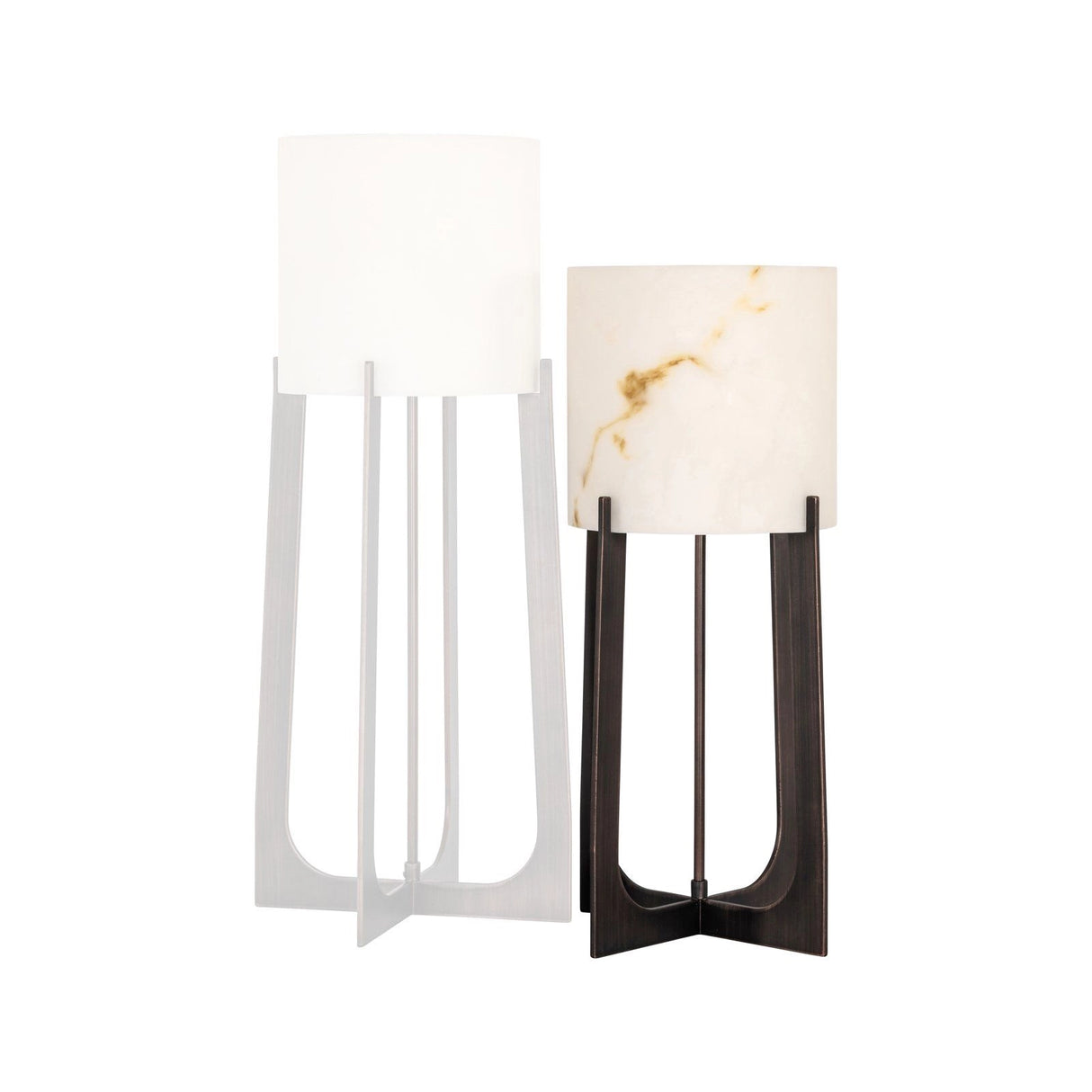 Tischlampe Loura in kupfer aus Eisen und Kunstmarmor, 27,5x27,5x57 cm von Richmond Interiors – Produktbild 5