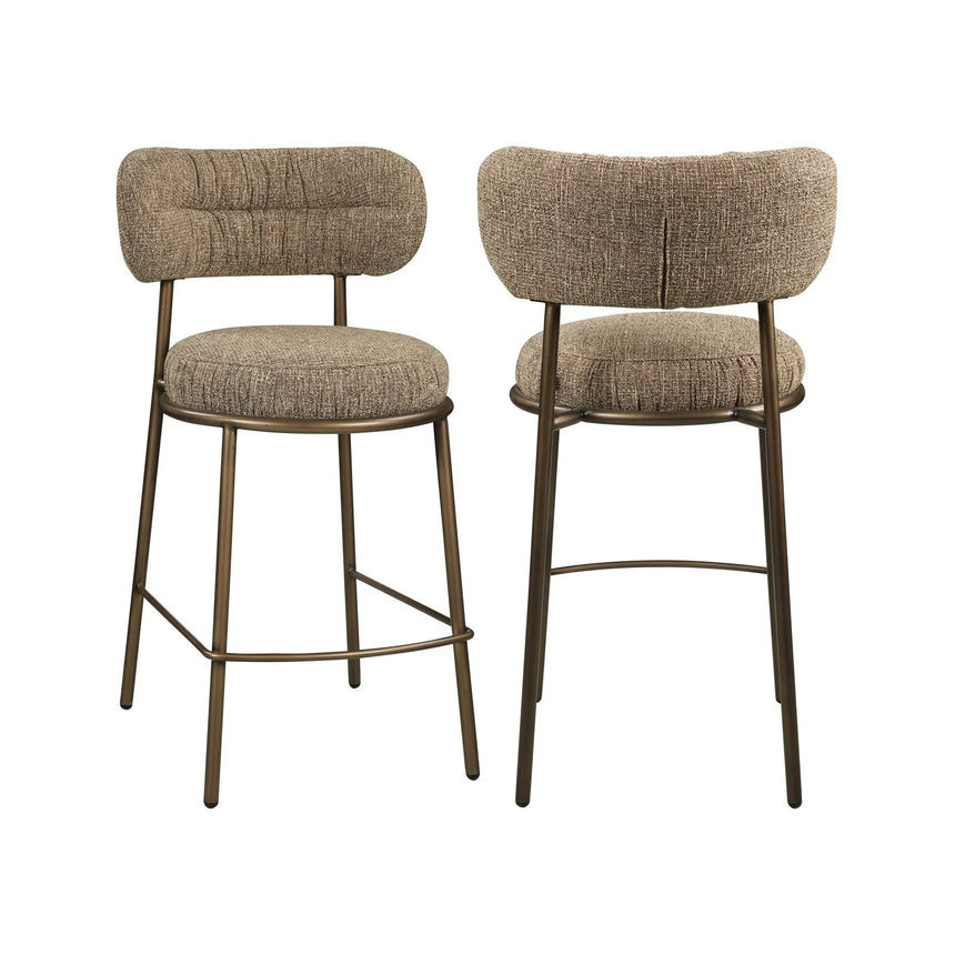 Tresenhocker Encanto in brown tweed, 50x59x94 cm von Richmond Interiors – Bild 1