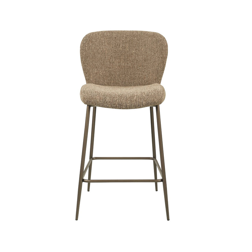 Tresenhocker Odarby mit flammhemmendem Bezug in brown tweed, 49x55x96 cm von Richmond Interiors – Bild 4