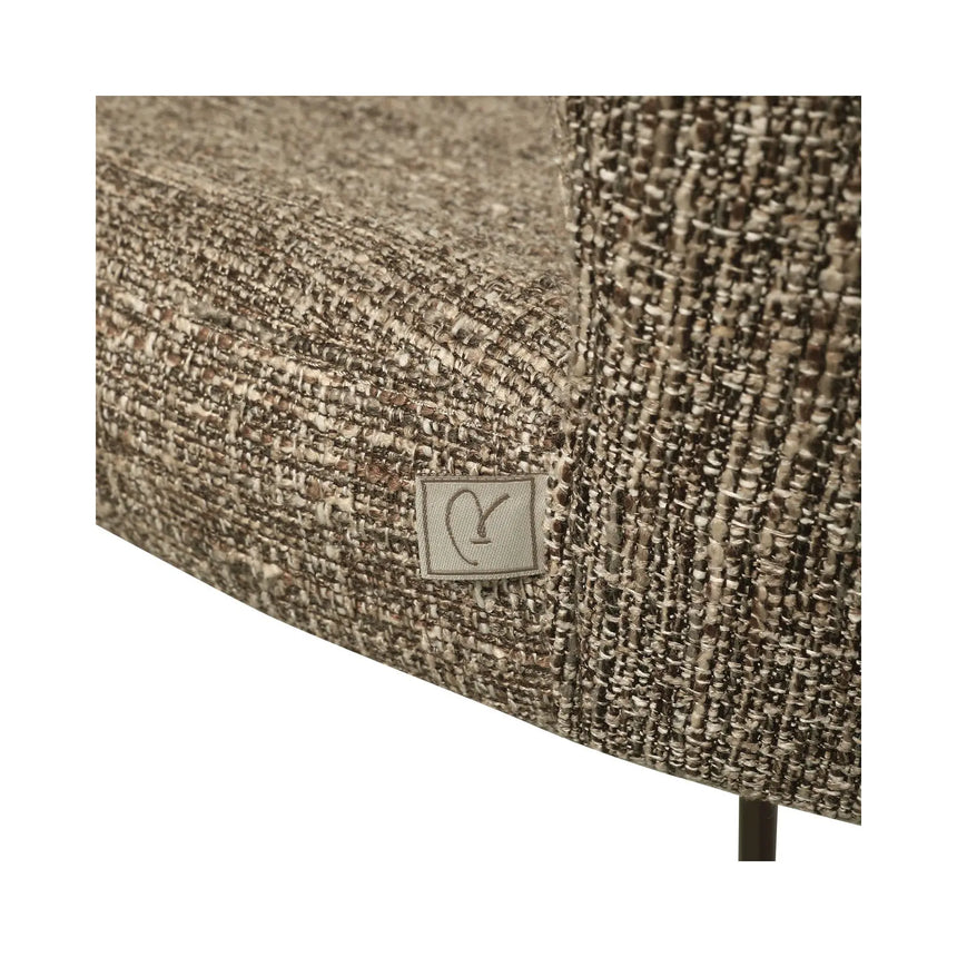 Tresenhocker Odarby mit flammhemmendem Bezug in brown tweed, 49x55x96 cm von Richmond Interiors – Bild 5