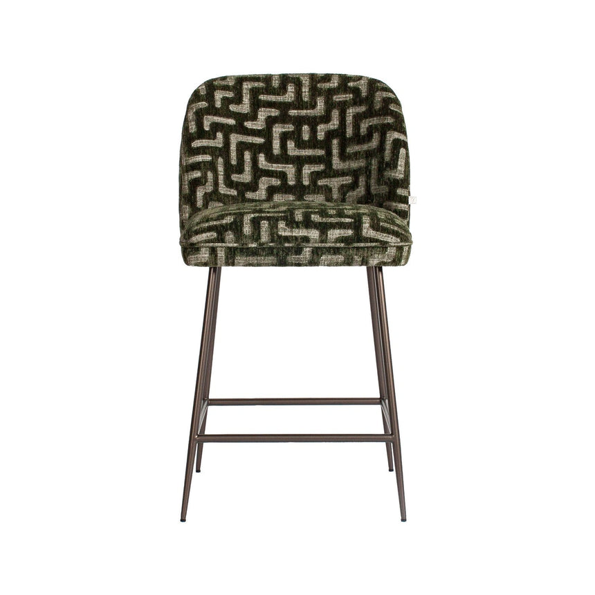 Tresenhocker Pullitzer in moss labyrinth, 54x62x101 cm von Richmond Interiors – Bild 4