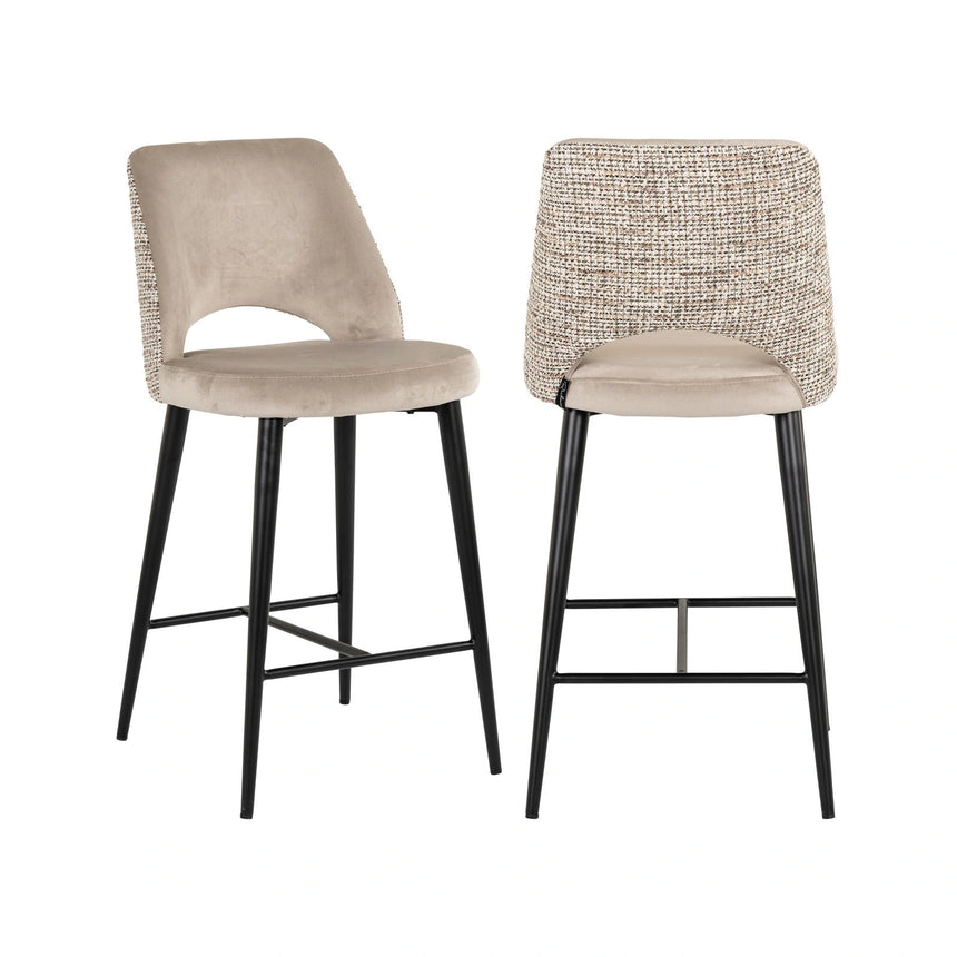 Tresenhocker Tabitha in trendy nature, flammhemmend, 47x56x99 cm von Richmond Interiors – Bild 1
