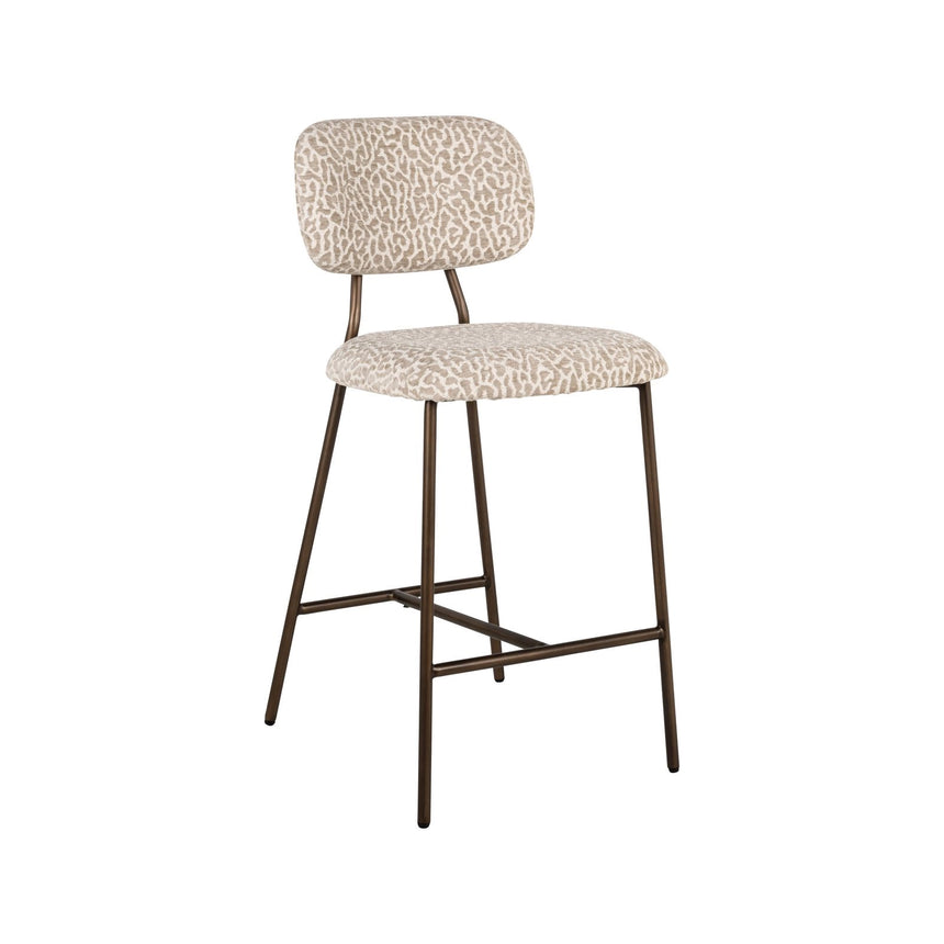 Tresenhocker Xenia in beige leopard als 2er-Set (flammhemmend), 45x53x96 cm von Richmond Interiors – Bild 3