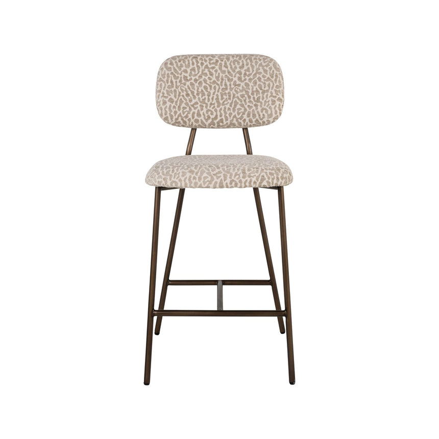 Tresenhocker Xenia in beige leopard als 2er-Set (flammhemmend), 45x53x96 cm von Richmond Interiors – Bild 4