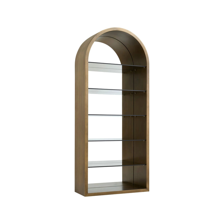 Vitrine Bowic in brushed gold, 90x38x210 cm von Richmond Interiors – Bild 1