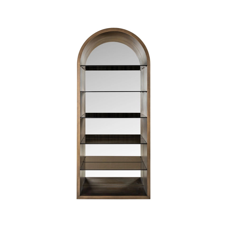 Vitrine Bowic in brushed gold, 90x38x210 cm von Richmond Interiors – Bild 4
