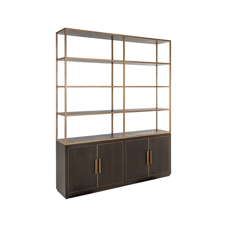 Vitrine Carter groß in braun mit 4 Türen, 180x38x220 cm von Richmond Interiors – Bild 1