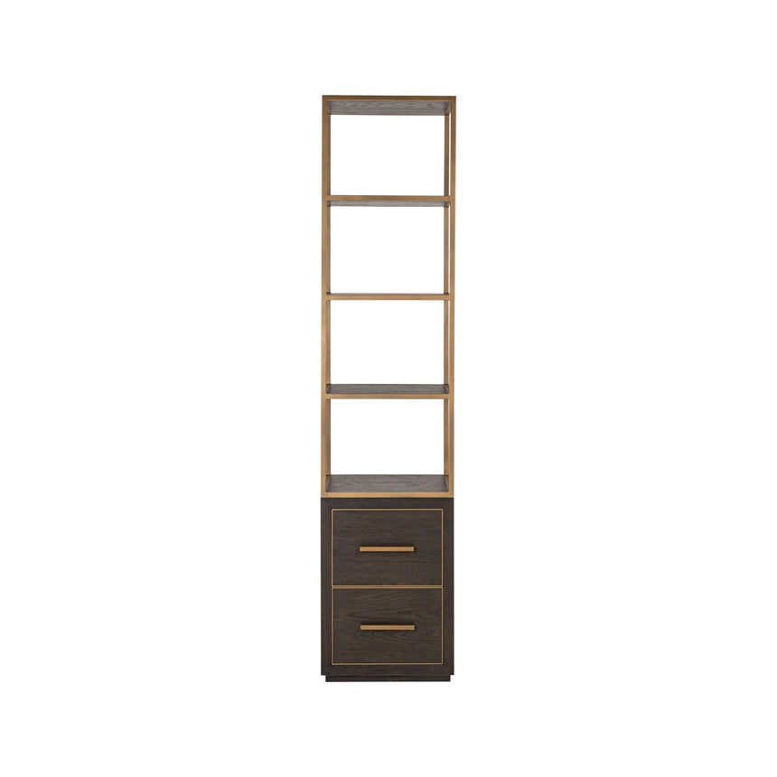Vitrine Carter klein in braun mit 2 Schubladen, 50x38x220 cm von Richmond Interiors – Bild 3