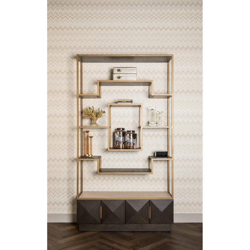 Vitrine Claremont in braun, 120x40 cm - ZEN ZONE Furniture