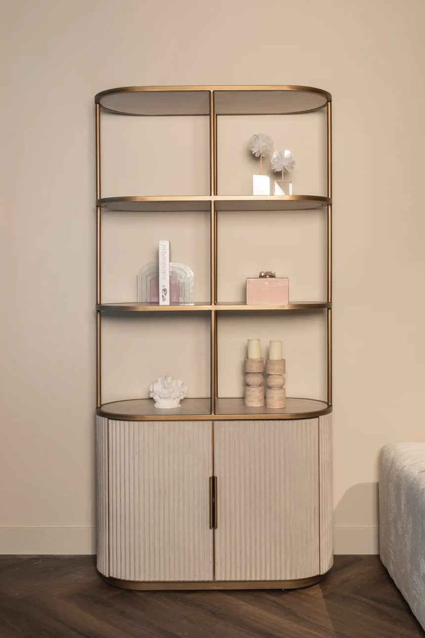 Vitrine Tivoli in weiß, 100x45x197 cm von Richmond Interiors – Bild 2