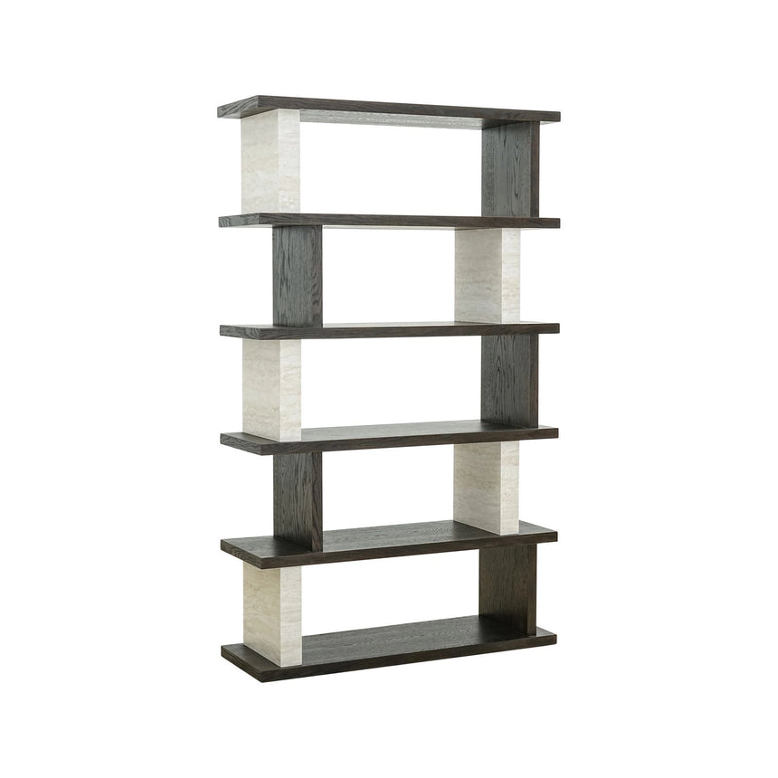 Vitrine Waldorf mit Eichenfurnier in braun, 120x40x200 cm von Richmond Interiors – Bild 1