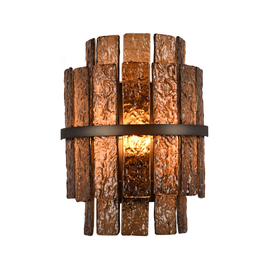 Wandleuchte Lumy aus Eisen und Glas in braun von Richmond Interiors – Bild 2