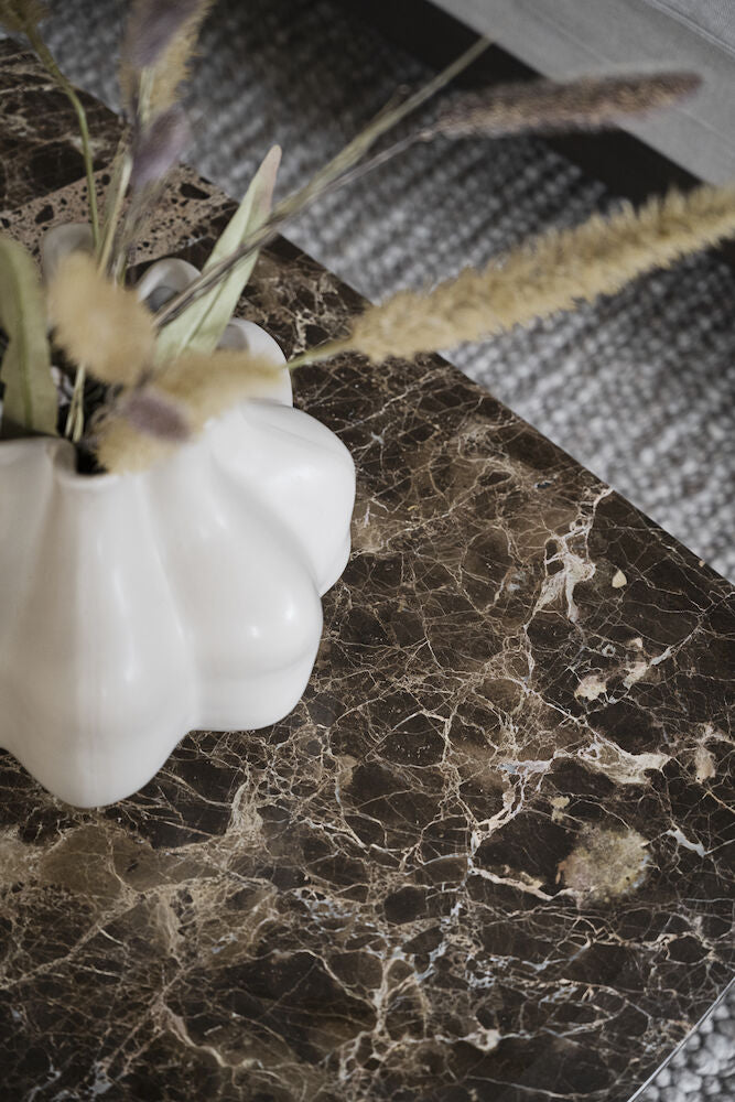 HAMMOND Couchtisch Marmor Braun 135x62x45cm - ZEN ZONE Furniture