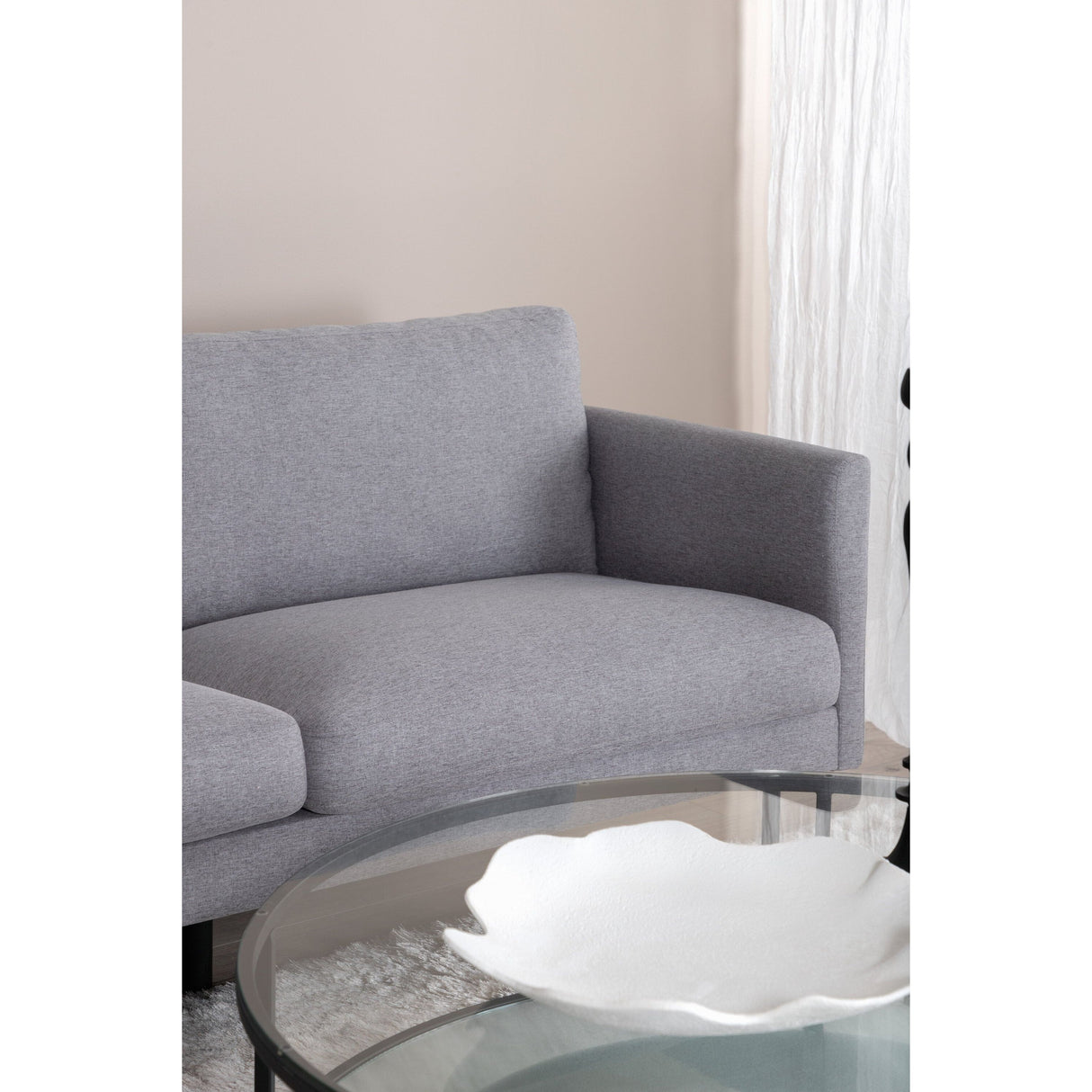 Zoom 2-Sitzer Sofa - Schwarz / Stahlgrau Stoff - ZEN ZONE Furniture