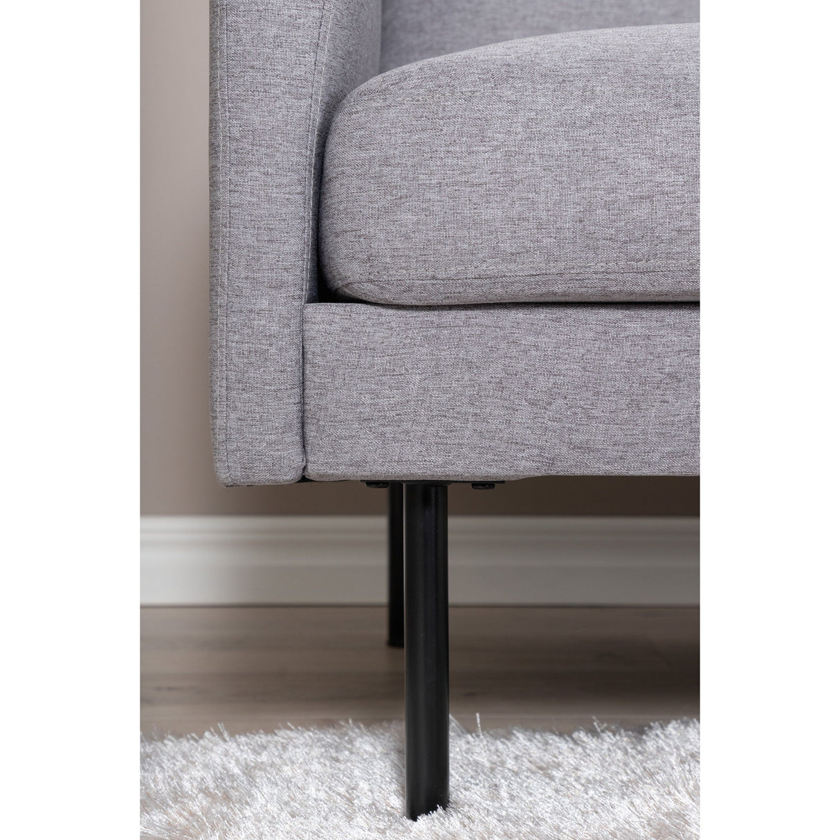 Zoom 2-Sitzer Sofa - Schwarz / Stahlgrau Stoff - ZEN ZONE Furniture