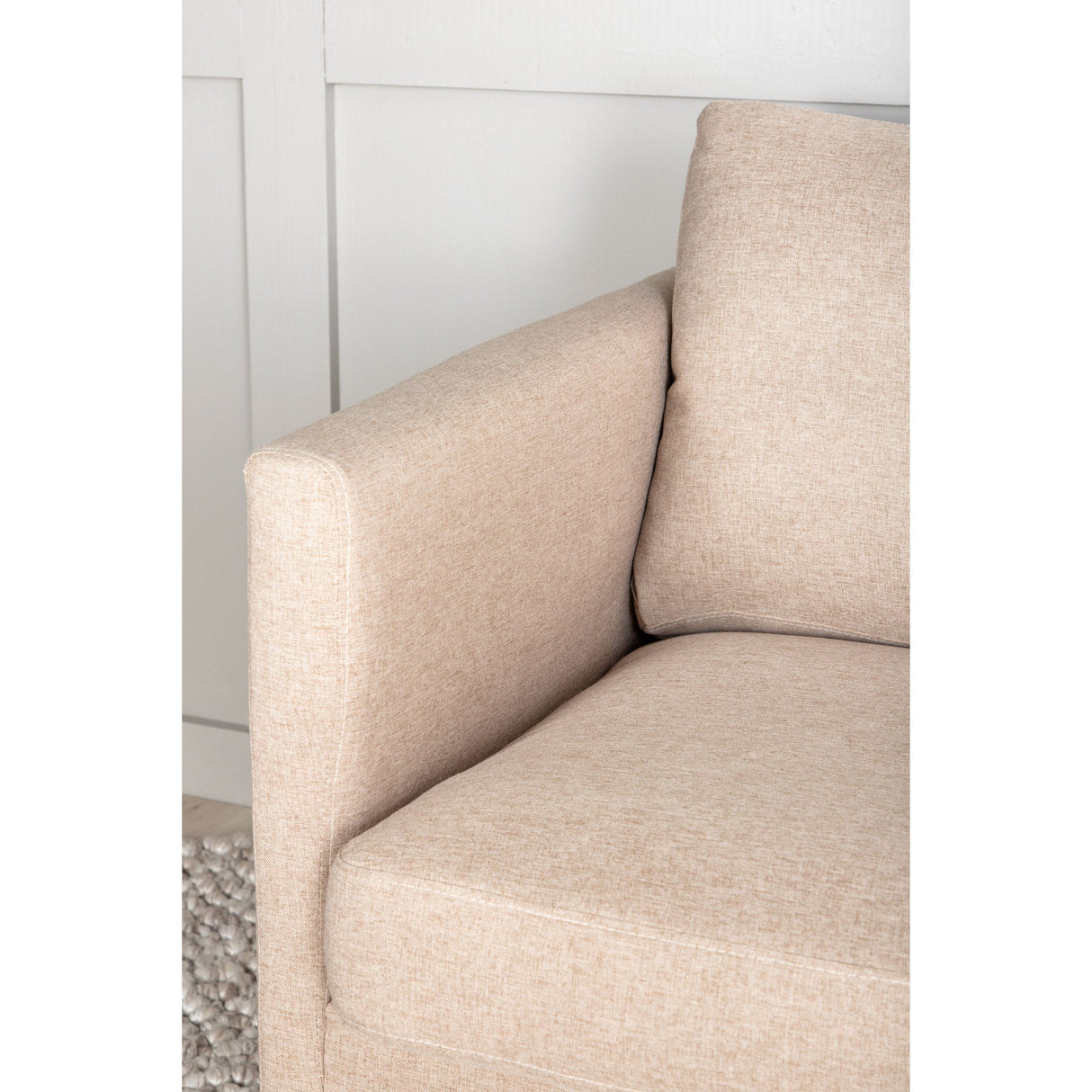 Zoom 2-Sitzer Sofa - Schwarz / Brauner Stoff - ZEN ZONE Furniture