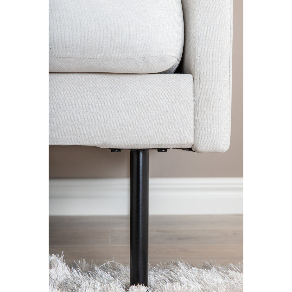 Zoom 2-Sitzer Sofa - Schwarz / Hellbeige Stoff - ZEN ZONE Furniture