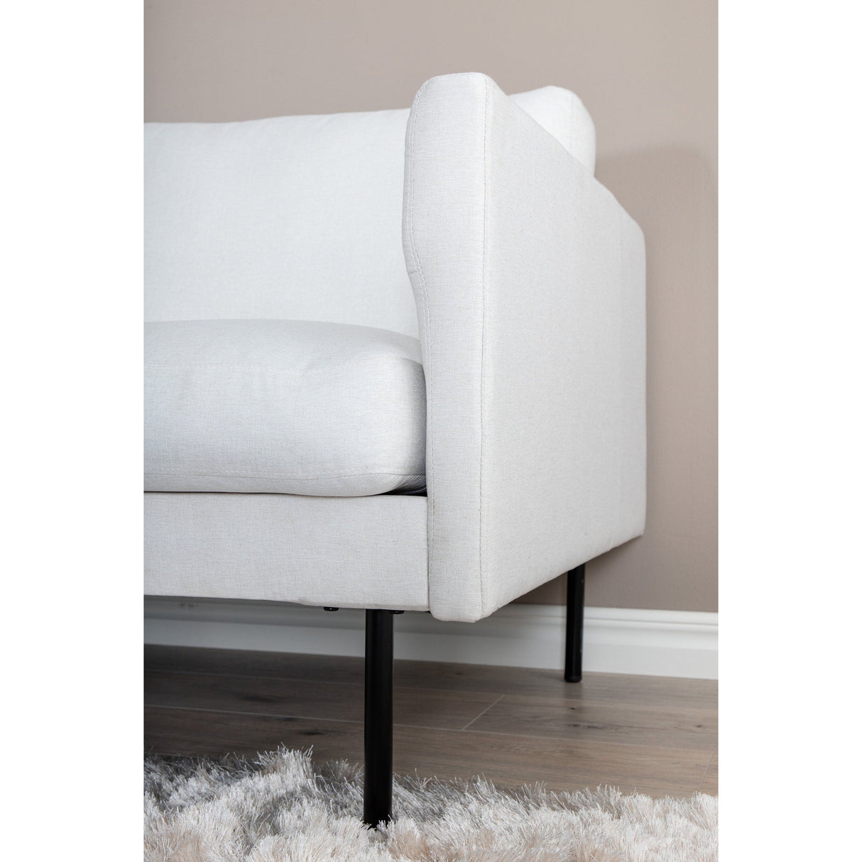 Zoom 2-Sitzer Sofa - Schwarz / Hellbeige Stoff - ZEN ZONE Furniture