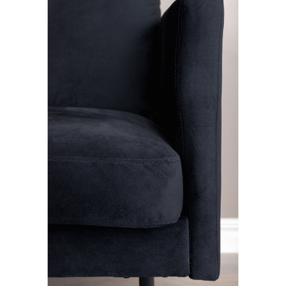 Zoom 2-Sitzer Sofa - Schwarz / Schwarzer Samt - ZEN ZONE Furniture