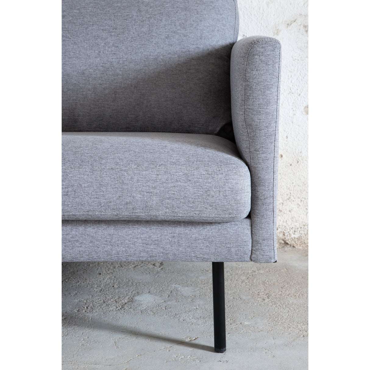 Zoom 3-Sitzer Sofa - Schwarz / Stahlgrauer Stoff - ZEN ZONE Furniture