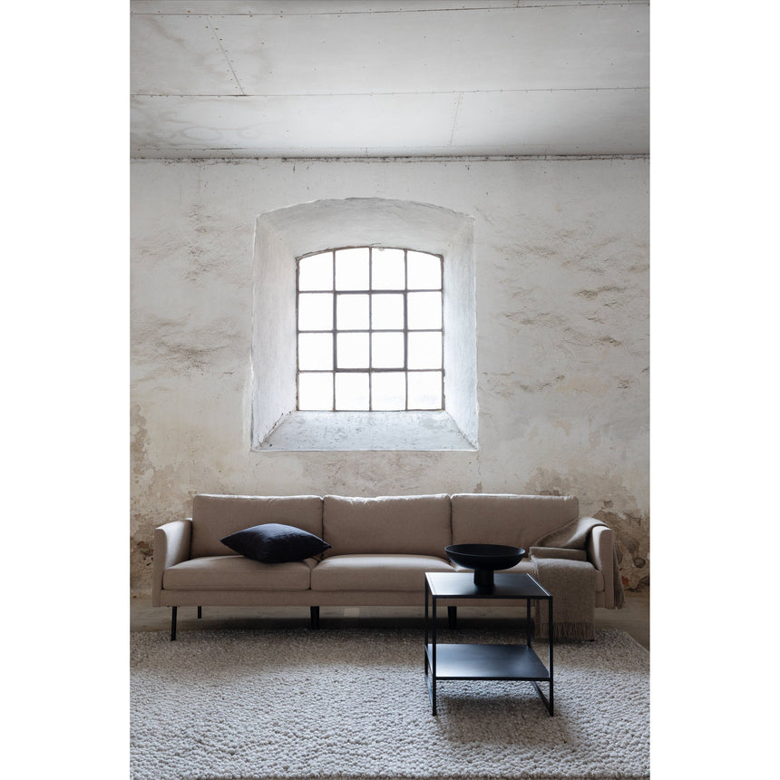 Zoom 3-Sitzer Sofa - Schwarz / Brauner Stoff - ZEN ZONE Furniture