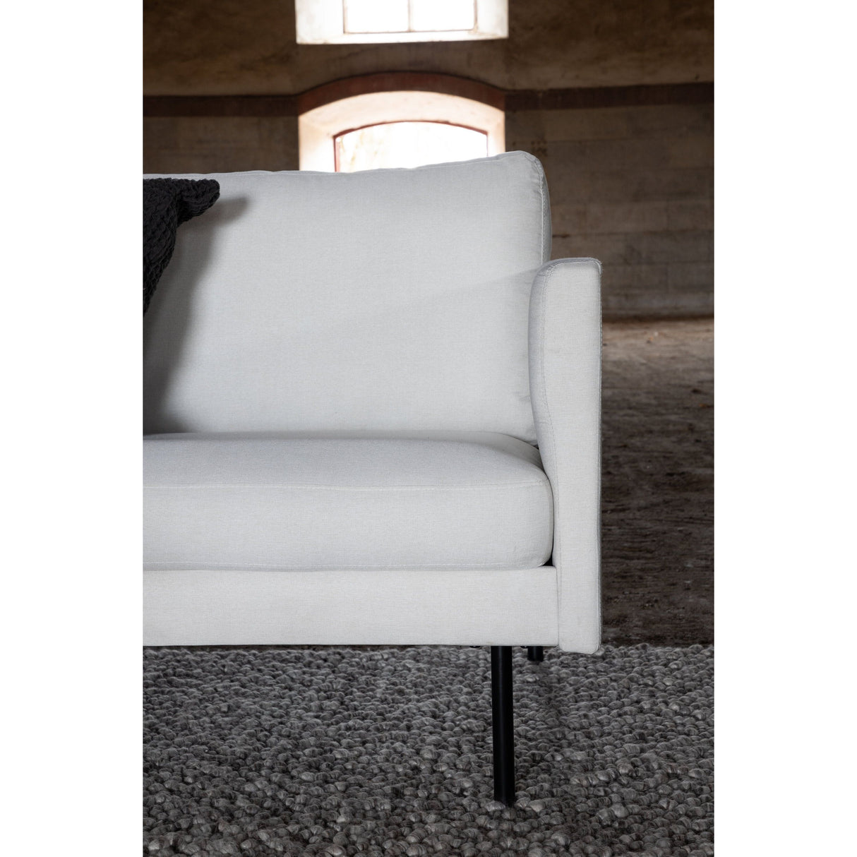 Zoom 3-Sitzer Sofa - Schwarz / Hellbeige Stoff - ZEN ZONE Furniture