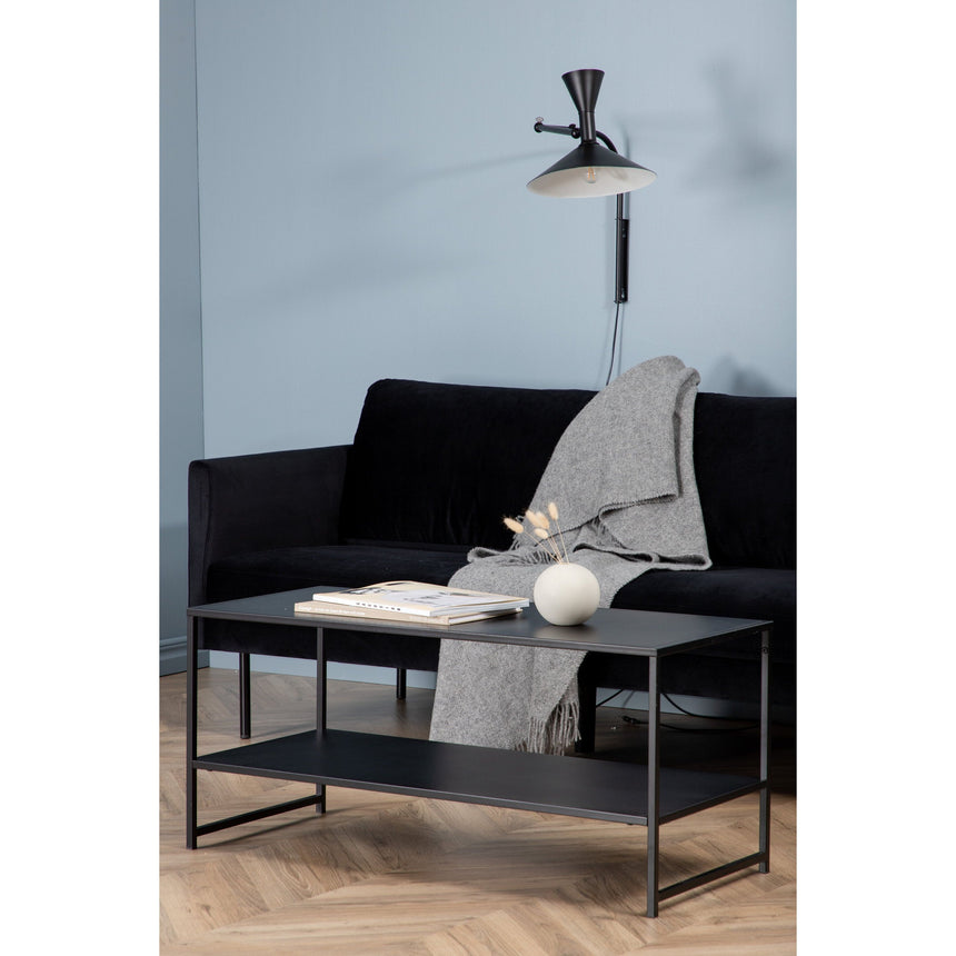 Zoom 3-Sitzer Sofa - Schwarz / Schwarzer Samt - ZEN ZONE Furniture