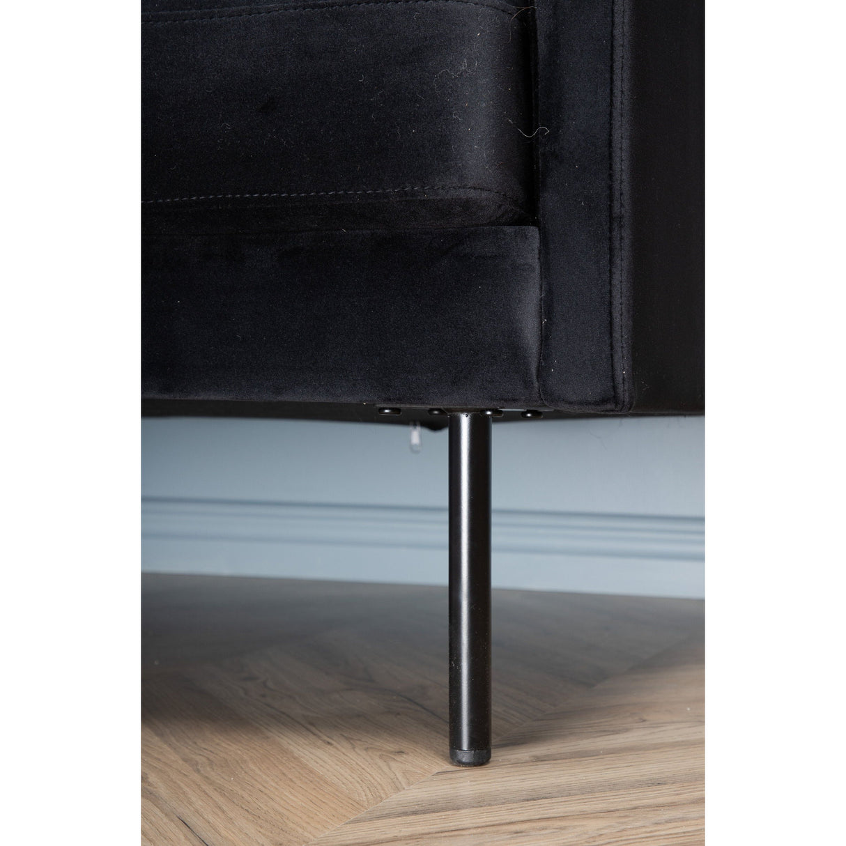 Zoom 3-Sitzer Sofa - Schwarz / Schwarzer Samt - ZEN ZONE Furniture