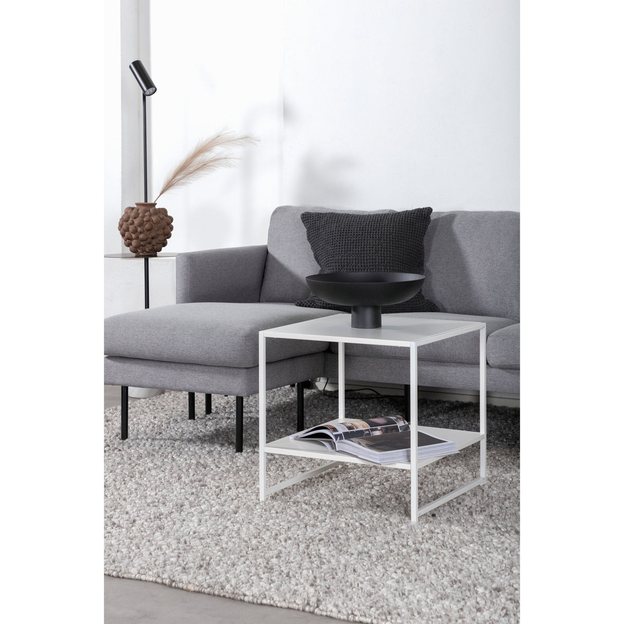 Zoom U-Sofa - Schwarz / Stahlgrauer Stoff - ZEN ZONE Furniture