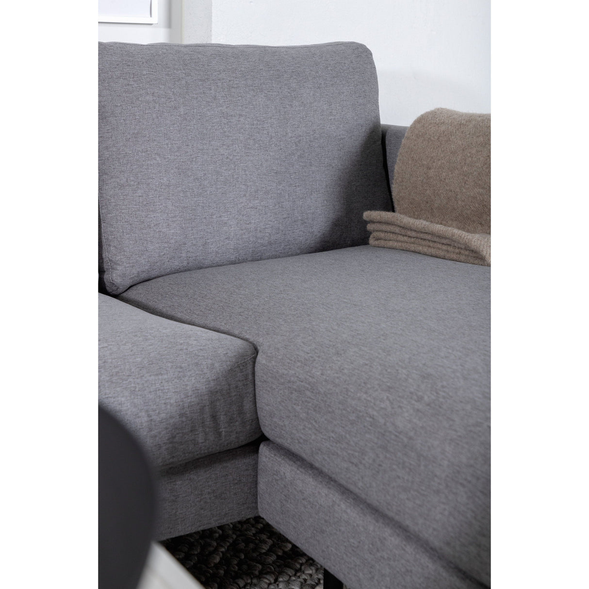 Zoom U-Sofa - Schwarz / Stahlgrauer Stoff - ZEN ZONE Furniture