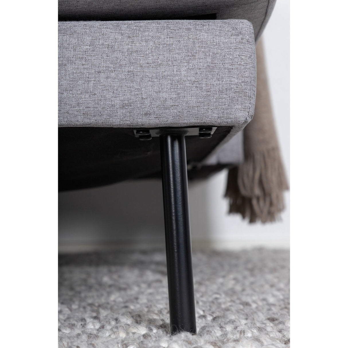 Zoom U-Sofa - Schwarz / Stahlgrauer Stoff - ZEN ZONE Furniture