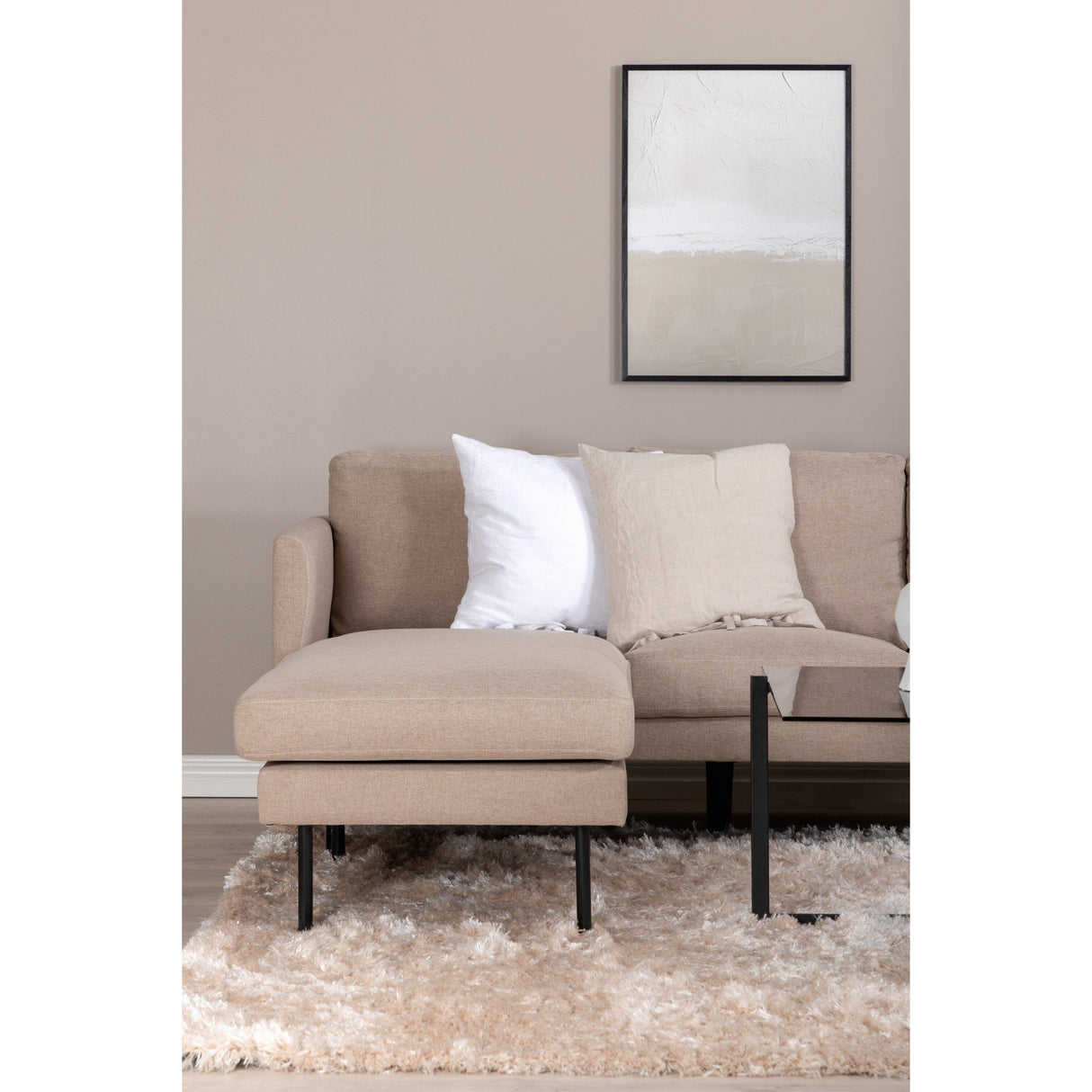 Zoom U-Sofa - Schwarz / Brauner Stoff - ZEN ZONE Furniture