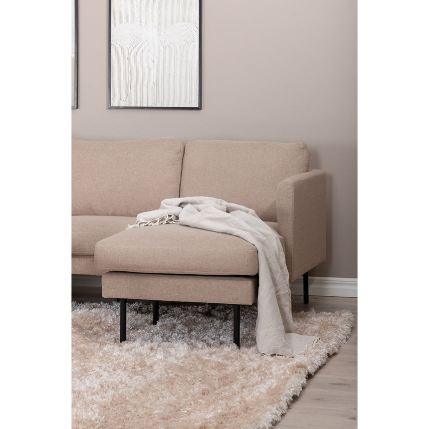 Zoom U-Sofa - Schwarz / Brauner Stoff - ZEN ZONE Furniture