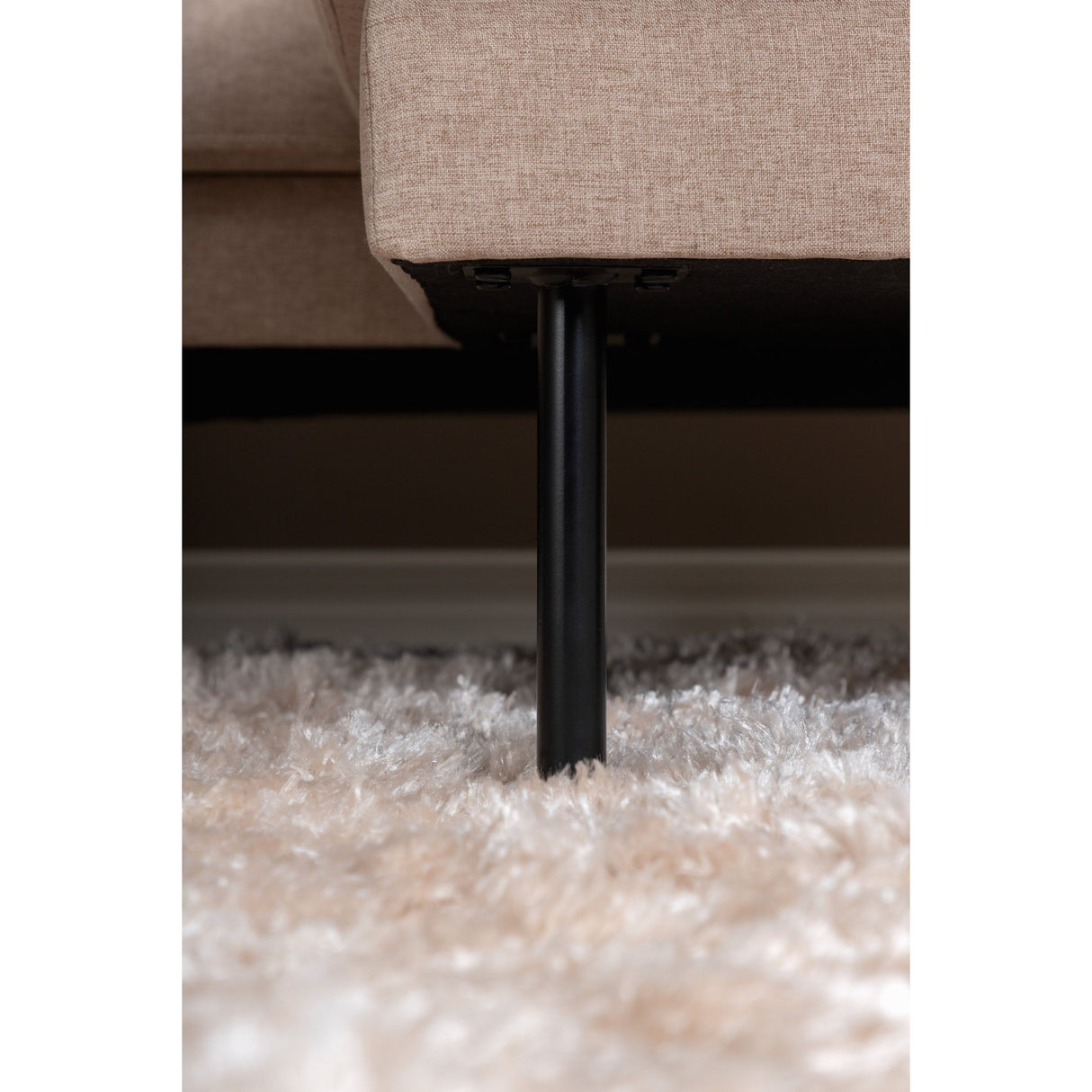 Zoom U-Sofa - Schwarz / Brauner Stoff - ZEN ZONE Furniture