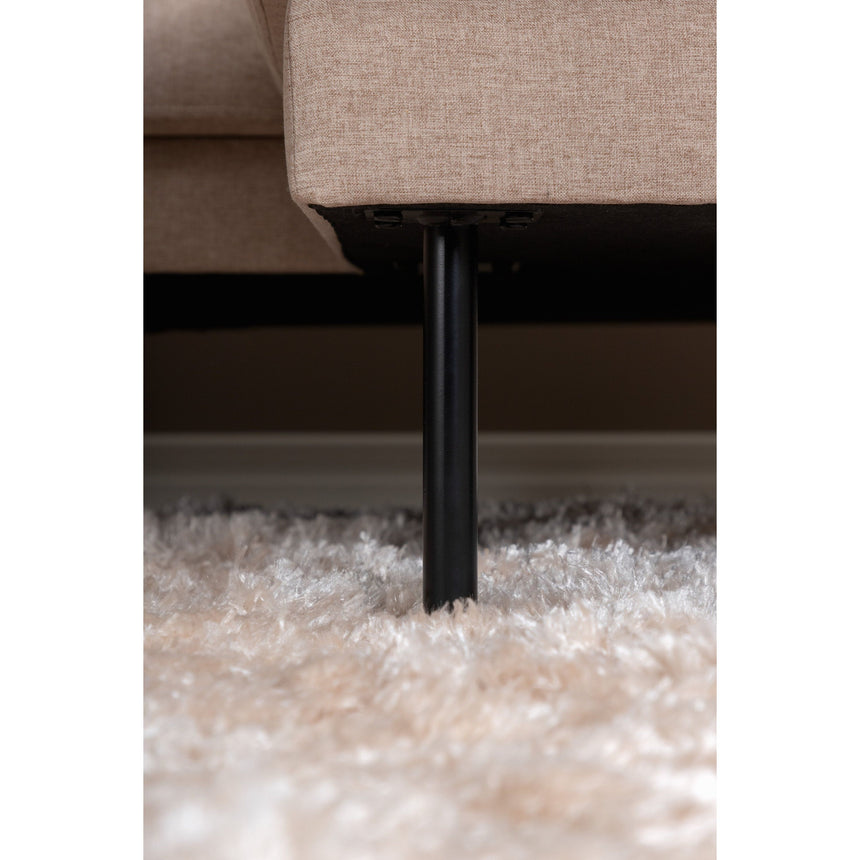 Zoom U-Sofa - Schwarz / Brauner Stoff - ZEN ZONE Furniture