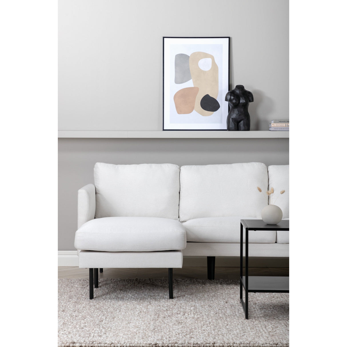 Zoom U-Sofa - Schwarz / Hellbeige Stoff - ZEN ZONE Furniture