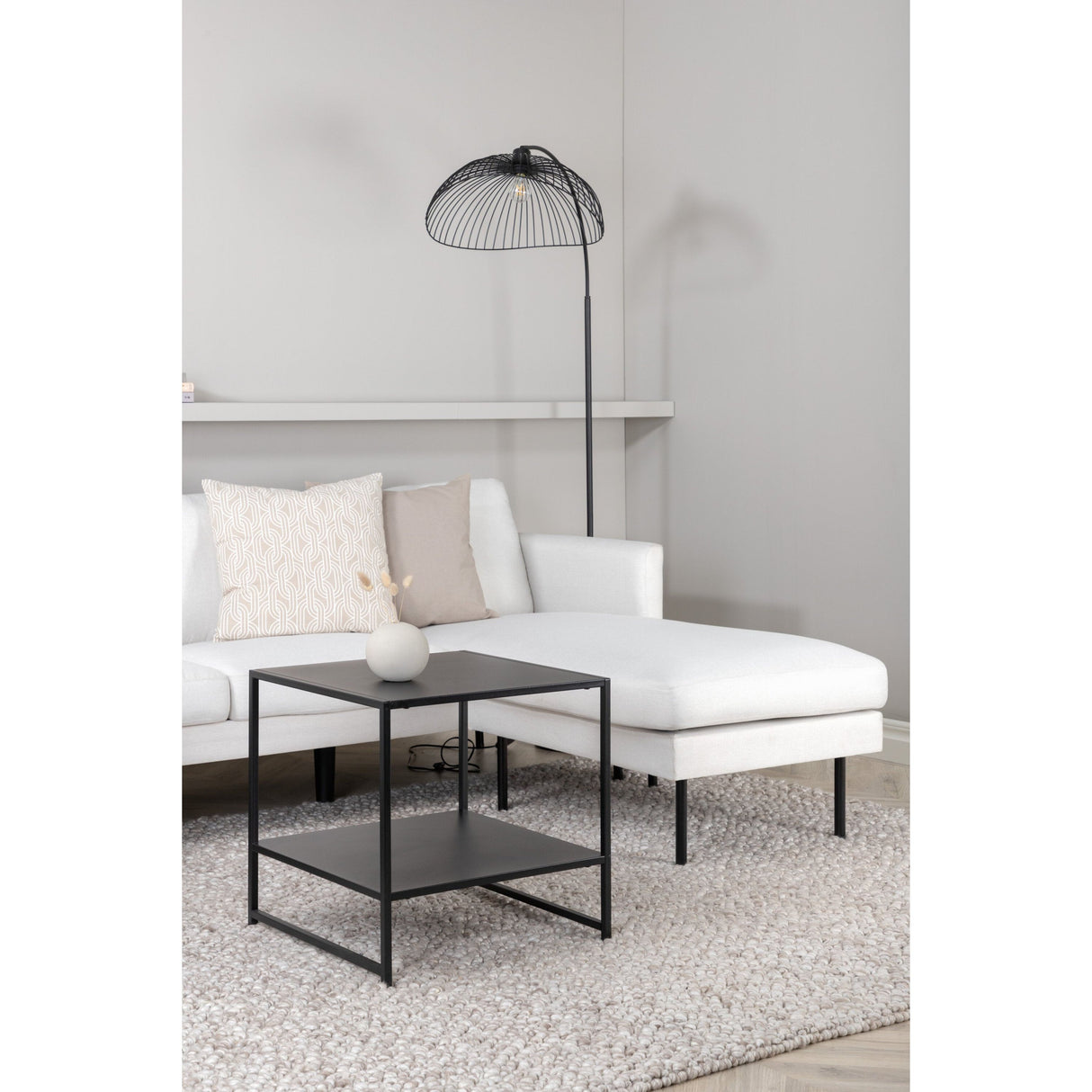 Zoom U-Sofa - Schwarz / Hellbeige Stoff - ZEN ZONE Furniture