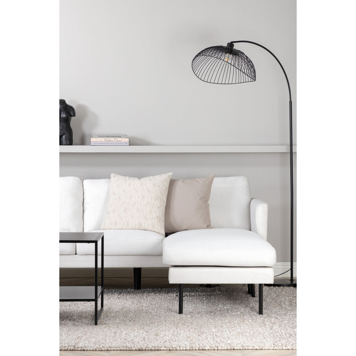 Zoom U-Sofa - Schwarz / Hellbeige Stoff - ZEN ZONE Furniture