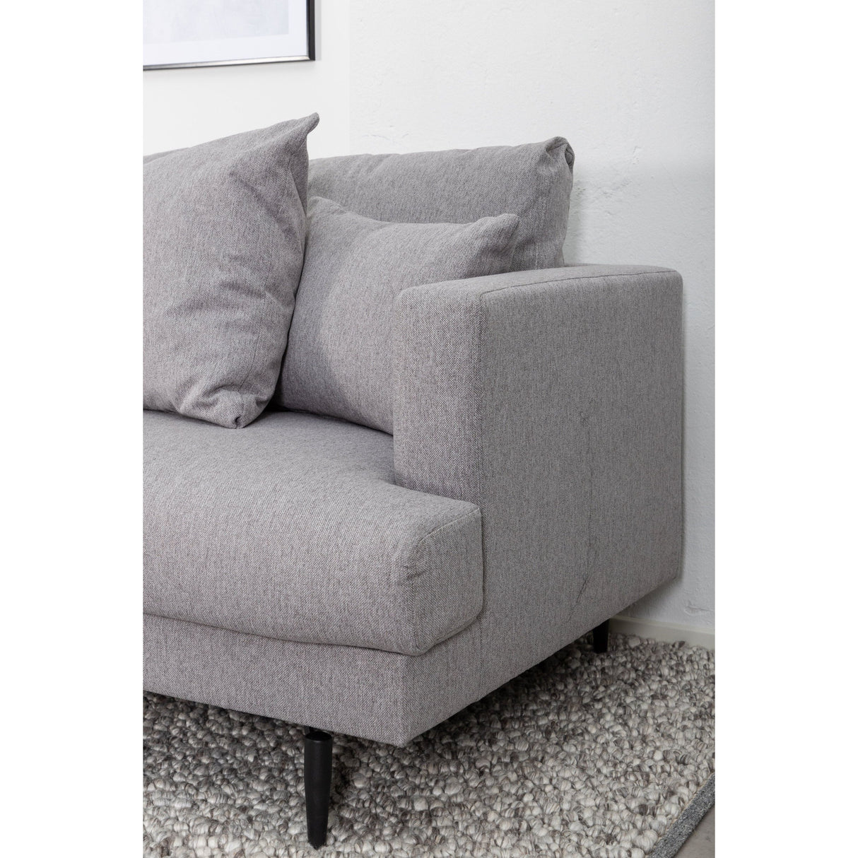 Sofia 3-Sitzer Sofa - Schwarz / Grauer Stoff - ZEN ZONE Furniture