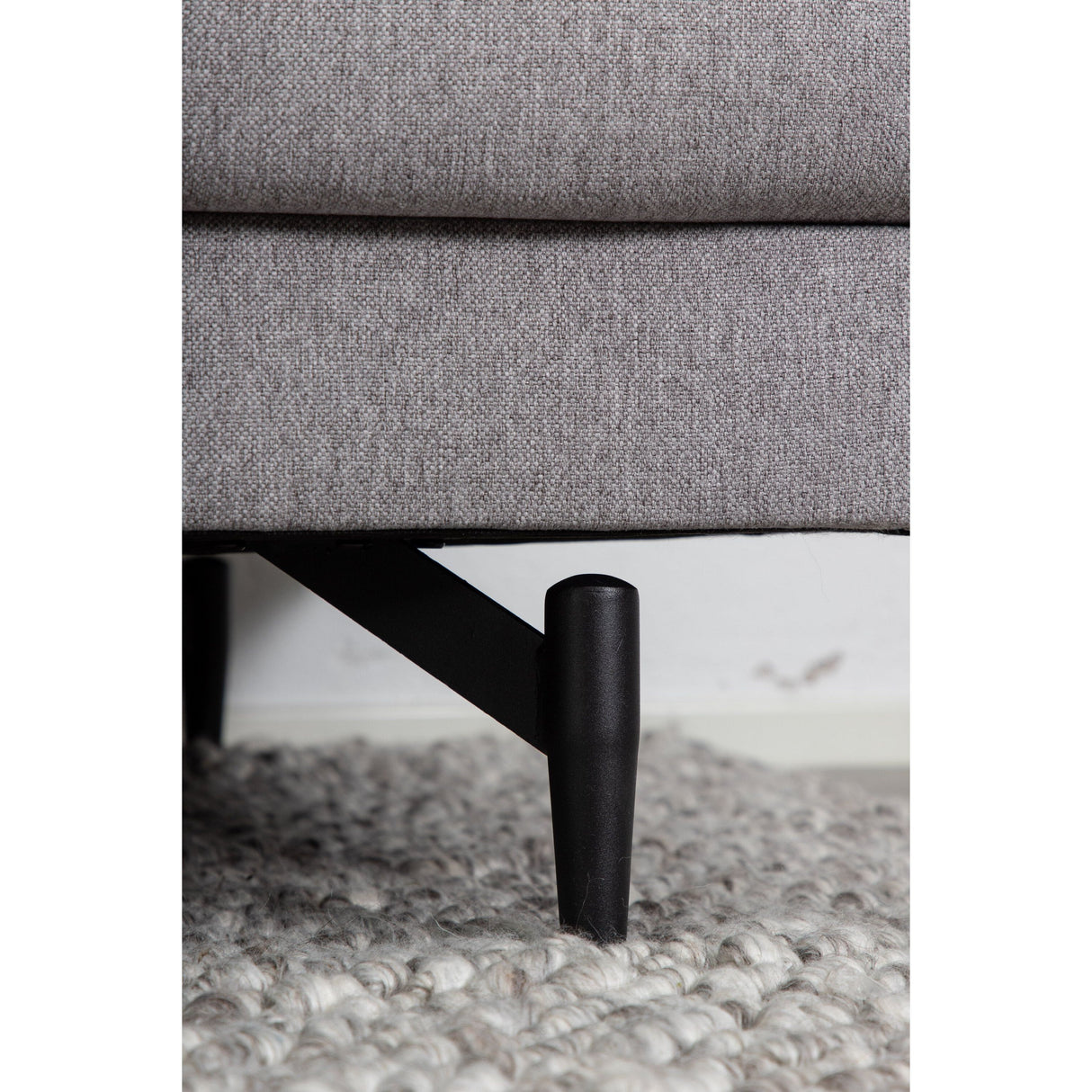 Sofia 3-Sitzer Sofa - Schwarz / Grauer Stoff - ZEN ZONE Furniture