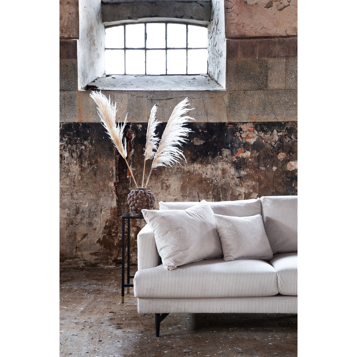 Sofia 3-Sitzer Sofa - Schwarz / Beige Kord - ZEN ZONE Furniture