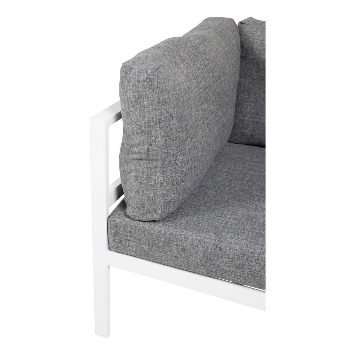 Copacabana Eckteil - Weißes Alu / Graues Kissen - ZEN ZONE Furniture