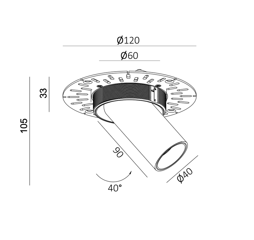 ELEGANZA TUBE Schwenkbarer LED-Spot - ZEN ZONE Furniture