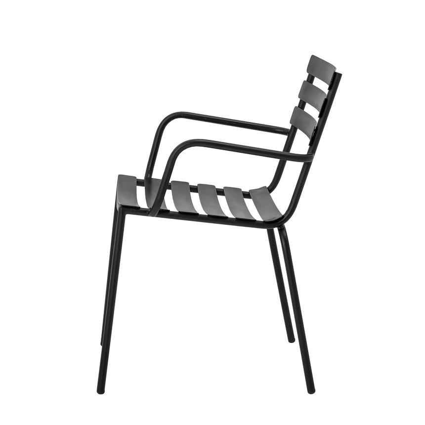 Monsi Gartenstuhl, Schwarz, Verzinktes Metall - ZEN ZONE Furniture
