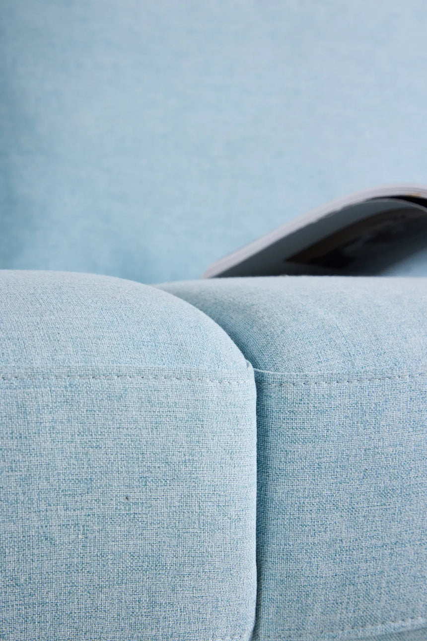 3-Sitzer Sofa in babyblau von Venture Home – Bild 17