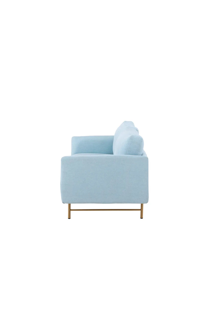 3-Sitzer Sofa in babyblau von Venture Home – Bild 4
