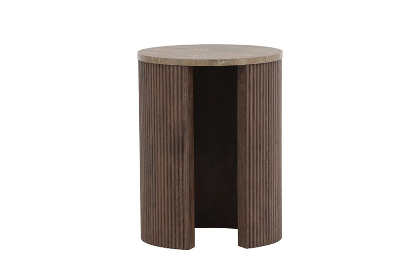 Beistelltisch Bristol mit Mocca- und Marmorlook ⌀40 von Venture Home – Bild 19
